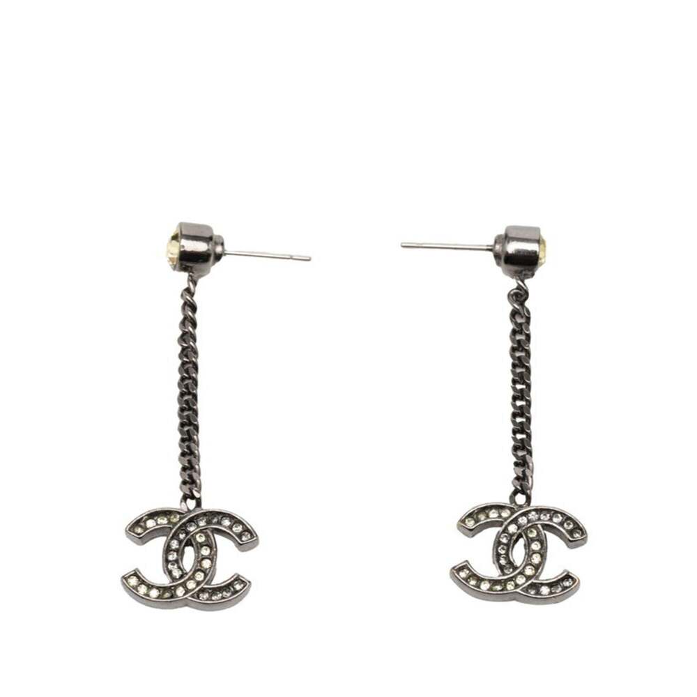 CHANEL Yellow Logo Earrings - Picture 1 of 4